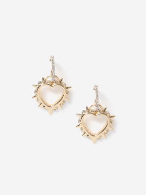 **spike Heart Drop Earrings