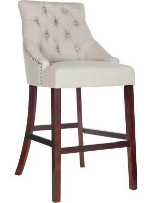 Ellianna Tufted Wing Back Bar Stool Light Gray (set Of 2)