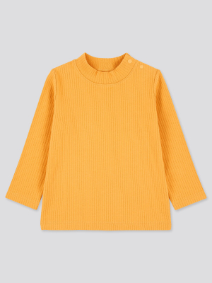 Toddler Ribbed High-neck Long-sleeve T-shirt (online Exclusive)