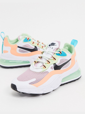 Nike Air Max 270 React Sneakers In Translucent Pink Multi