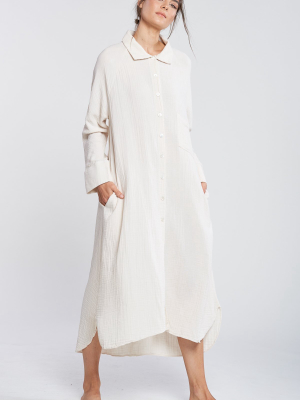 Filosofia | Allison Button Down Dress In Cloud