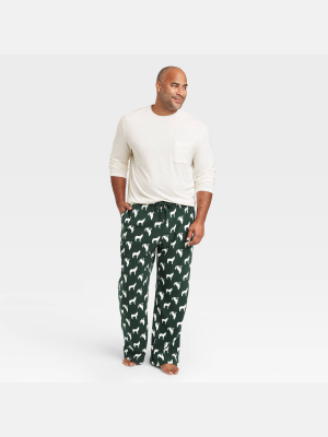 Men’s Big & Tall Microfleece Pajama Set - Goodfellow & Co™ Cream