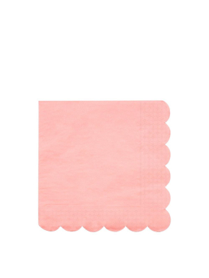 Neon Coral Large Napkins