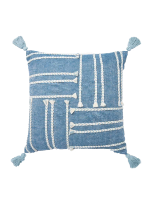 Ed Ellen Degeneres Crafted By Loloi Pillow - Blue/white