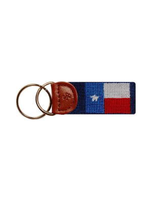 Smathers & Branson Texas State Flag Needlepoint Key Fob