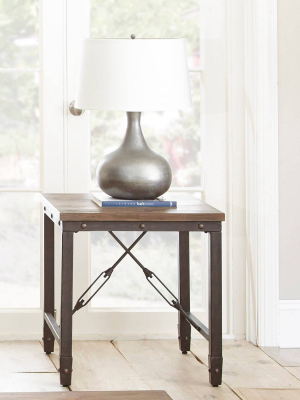 Jersey End Table Antique Oak - Steve Silver