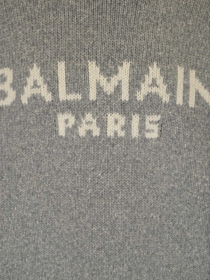 Balmain Logo Intarsia Knit Sweater