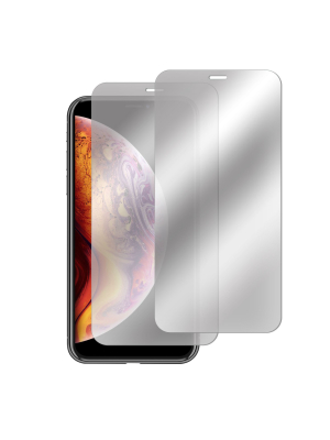 Insten 2-pack Anti-scratch Bubble Free Mirror Tempered Glass Screen Protector Lcd Full Protective Film Guard Shield For Apple Iphone Xs Max