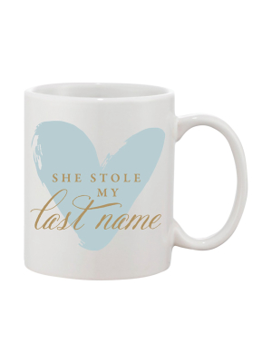 She Stole My Last Name Blue Coffee Mug