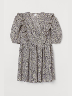Puff-sleeved Dress