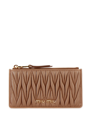 Miu Miu Matelassé Zipped Cardholder