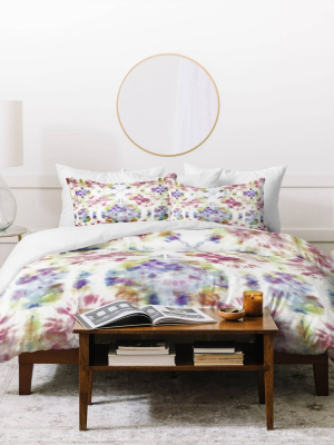 Schatzi Brown Bexeley Tie Dye Rainbow Duvet Set - Deny Designs