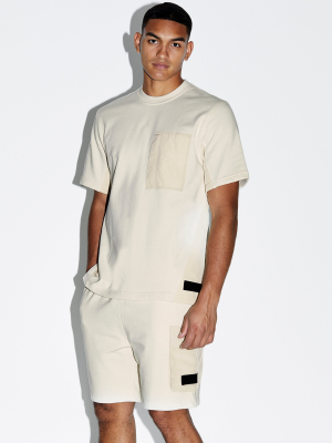 Topman Ltd Stone Panel Sweatshirt And Shorts Co-ord