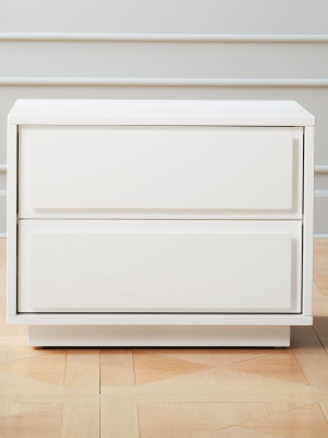 Gallery White 2-drawer Nightstand