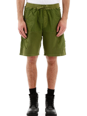 Stone Island Shadow Project Fleece Panelled Shorts