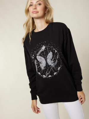 Daily Cosmos Oversized Pullover Fleece