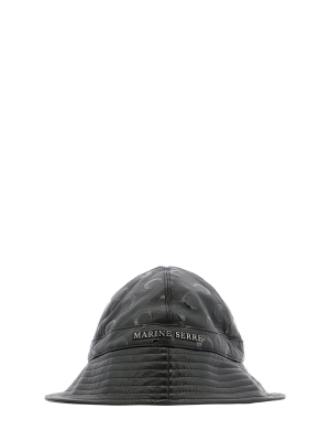 Marine Serre Moon Leather Bucket Hat