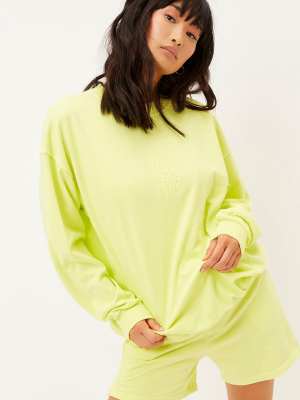 Bennie Oversized Crewneck Sweatshirt - Lemonade