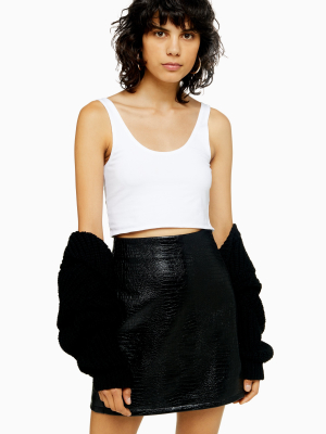 White Cropped Camisole Top