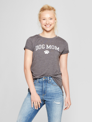 Women's Short Sleeve Dog Mom Graphic T-shirt - Modern Lux (juniors')