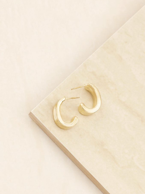 Miss Modern Mini 18k Gold Plated Half Hoops