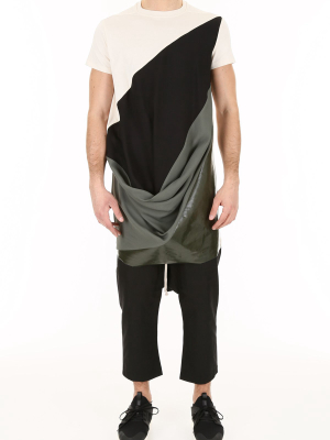 Rick Owens Draped Colour Block T-shirt