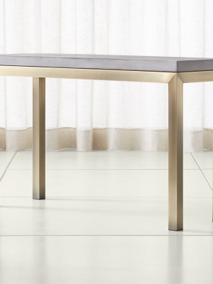 Parsons Concrete Top/ Brass Base 48x16 Console