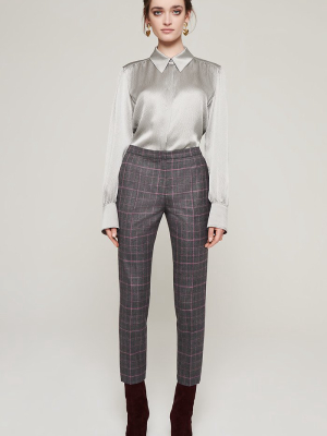 Wool Stretch Check Pants