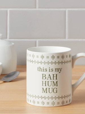 16oz Stoneware This Is My Bah Hum Christmas Mug White - Threshold™