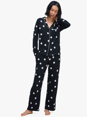 Black Dot Long Pj Set