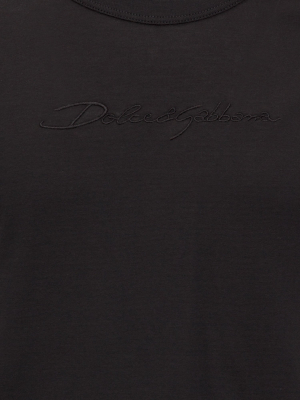 Dolce & Gabbana Logo Embroidered T-shirt