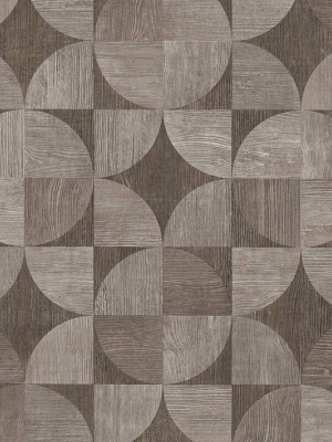 Melena Deco Wood Wallpaper In Brown And Grey By Bd Wall