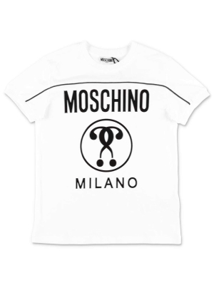 Moschino Kids Double Question Mark Logo Motif T-shirt