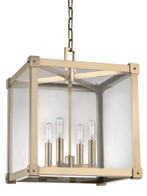 Forsyth 4 Light Pendant Aged Brass