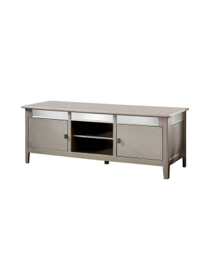 67" Newton 2 Door Tv Stand Silver - Mibasics