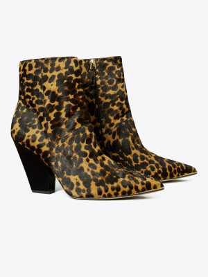 Lila Calf Hair Zip-up Ankle Boot