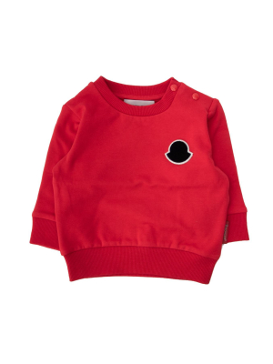 Moncler Enfant Logo Patch Crewneck Sweatshirt