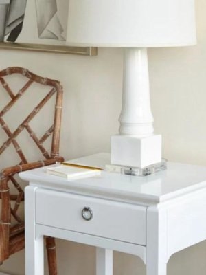 Harlow 1 Drawer Side Table White