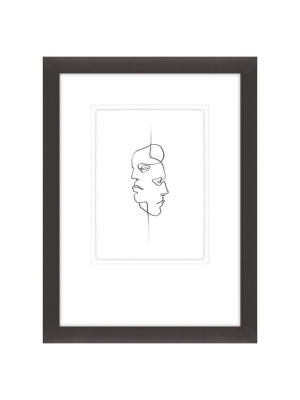 Line Portraits I Framed