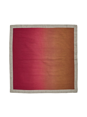 Dip Dye Napkin, Cranberry/orange