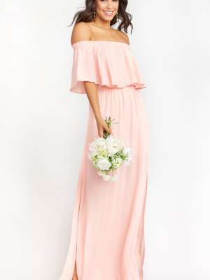 Hacienda Maxi Dress With Short Lining ~ Frosty Pink Crisp