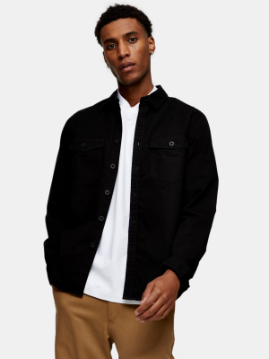 Black Two Pocket Overshirt