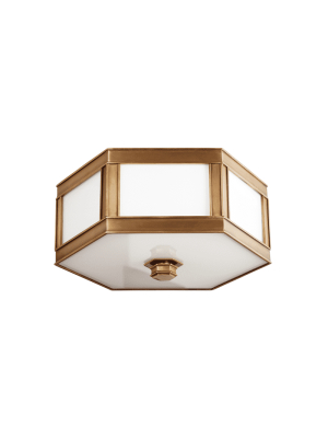 Nassau 2 Light Flush Mount Aged Brass