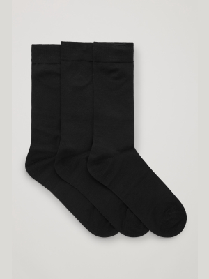 3-pack Mercerised Cotton Socks