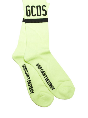 Gcds Logo Ribbed Socks