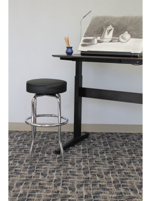 Stool Chrome/black 29" - Boss Office Products