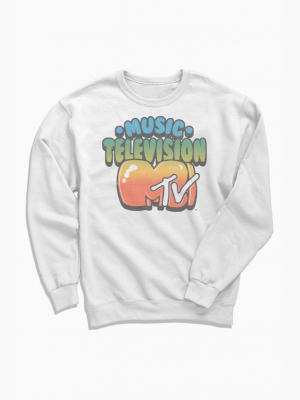 Mtv Bubble Balloon Logo Crew Neck Sweatshirt