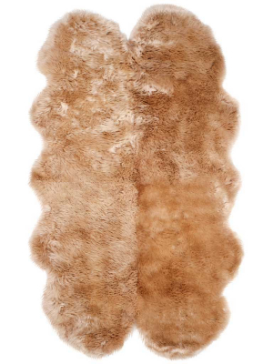 Sheepskin Pelt Natural Beige Area Rug