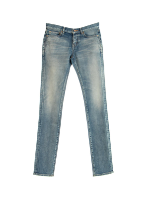 Saint Laurent Low Rise Straight Leg Jeans