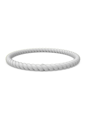 Braided Stackable Silicone Bracelet - Misty Grey